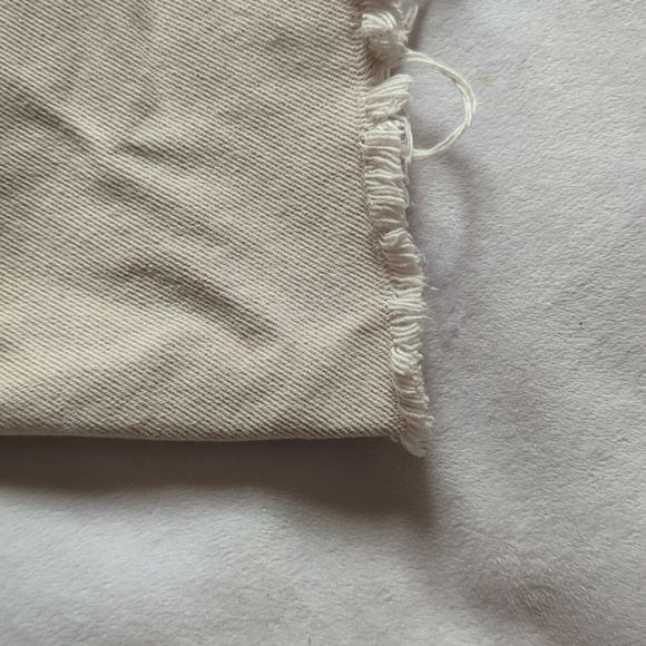 Casual Tan Jean Frayed Hem Shorts - Picture 2 of 5